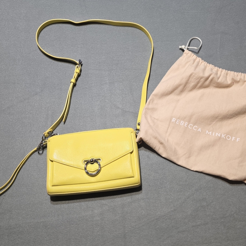 Rebecca Minkoff EUC Lemon Crossbody  PERFECT condition - Length 9in Height 7in - Picture 2 of 8